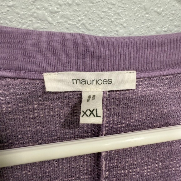 Maurices‎ Purple Textured Knit Button Front Cardigan Sweater Plus Size XXL - Picture 3 of 7